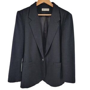 Forecaster‎ of Boston 100% Wool Single Button Front Blazer 9/10 Black